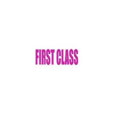 Imagem de Carimbo autotintado grande First Class – Rosa
