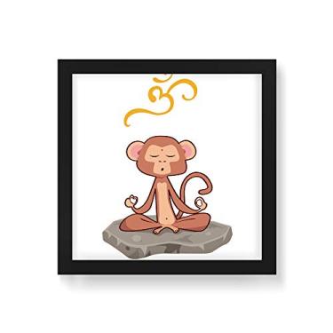 Imagem de Arte Maníacos Quadro Decorativo Meditacaco - 30x30cm (Moldura em laca preta)