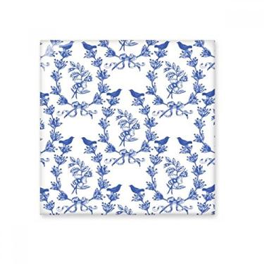 Imagem de Azulejos de cerâmica para decoração de banheiro, azulejos de cerâmica com símbolo azul e branco, azulejos de parede