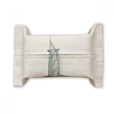 Imagem de Burj al-Arab Luxury Hotel Dubai Capa de papel para lenços faciais Bolsa de linho de algodão