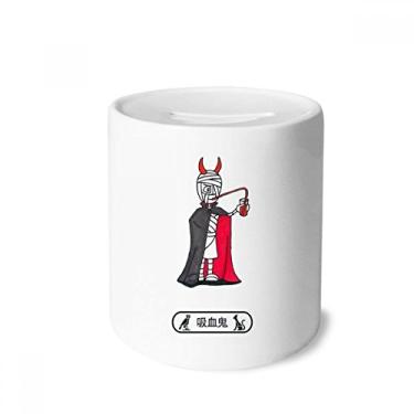 Imagem de DIYthinker Moedas do Egito Múmia Halloween Vampiro Horus caixa de cerâmica porta-moedas presente de cofrinho