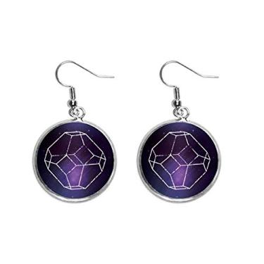 Imagem de Brincos pendentes de prata com pingente de estrela do céu e fantasia do universo cristal brincos femininos joia feminina