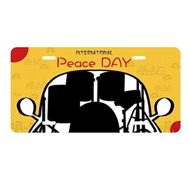 Imagem de DIYthinker Kit de bateria musical para placa de licença de energia, etiqueta para decoração de carro, dia da paz