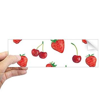Imagem de DIYthinker Adesivo retangular com estampa de frutas vermelhas e morango, decalque de janela