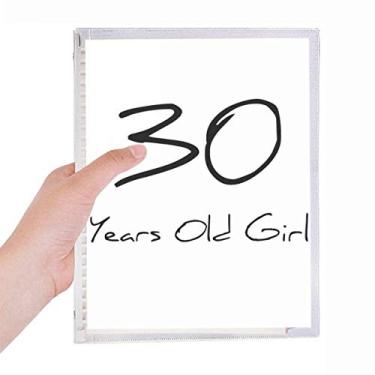 Imagem de Caderno para meninas de 30 anos de idade, folhas soltas, diário recarregável, papelaria