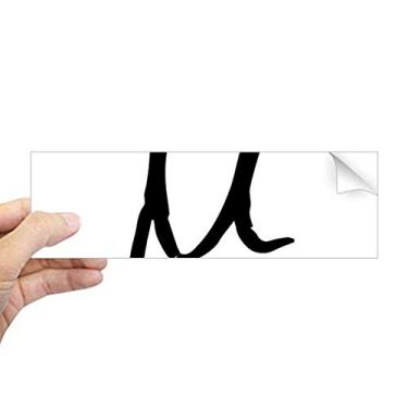 Imagem de DIYthinker Alfabeto grego Mu preto silhueta retangular para-choque adesivo notebook janela decalque