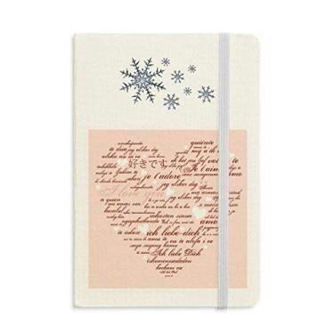 Imagem de Caderno de dia dos namorados branco rosa em forma de coração grosso para inverno