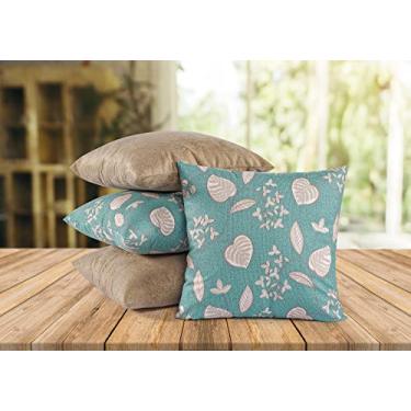 Imagem de Almofada Decorativa de Suede 04 Peças Azul