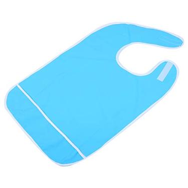 Imagem de Babador para adultos, babador para adultos à prova d 'água, proteção contra respingos e manchas, proteção de babador para hora de refeição, à prova d'água e antióleo, avental reutilizável para refeições (B: 45 x 65 cm)