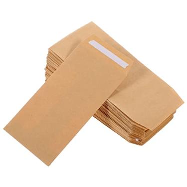 Imagem de EXCEART 100 Unidades Envelope De Envelopes Pequenos Envelopes Auto Lacrados Envelopes De Enchimento De Dinheiro Envelopes De Peças Pequenas Mini-envelopes Cartão 10cm Papel Kraft