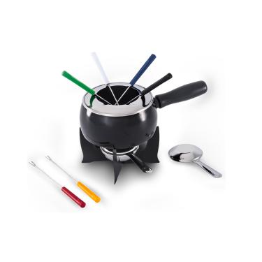 Imagem de Conjunto para Fondue Brinox Fondue & Petiscos 10 Peças Preto