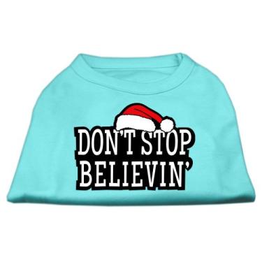 Imagem de Mirage Pet Products Camisetas Don't Stop Believin' estampadas de 50 cm para animais de estimação, 3GG, preta