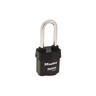 Imagem de MASTER LOCK Cadeado com chave, 22 mm (7/8"), retângulo, preto