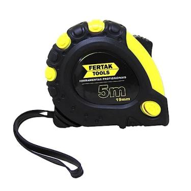 Imagem de Trena de Aço Emborrachada C/ Trava 5m x 19mm Fertak