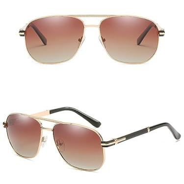 Imagem de Óculos de sol de liga vintage masculinos polarizados com lente UV400 óculos de proteção para dirigir óculos de sol fotocromáticos, 3, tamanho único