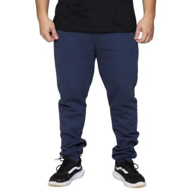 Imagem de Calça Moletom Jogger Masculino Flanelado Elastano Liso - Duky