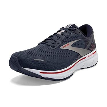 Imagem de Brooks Tênis de corrida masculino Ghost 14 neutro, Tinta de pavão/índia/vermelho de alto risco, 11.5