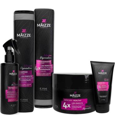 Imagem de Kit Maizze Intensive Shampoo + Condicionador + Máscara + Leave-In + Us