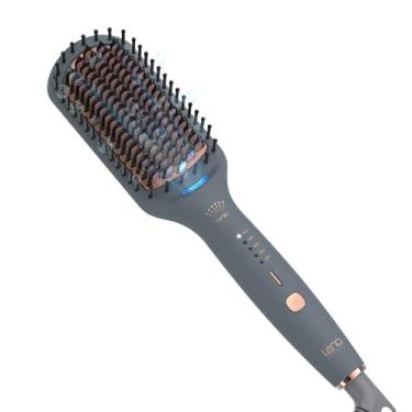 Imagem de LENA Escova de alisamento iônica – Pente alisador Pro Flat Iron e escova de pá aquecida com cuidado extra de íons para cabelos ultra lisos, anti-queimaduras, desligamento automático,