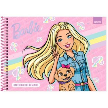 Imagem de Caderno Desenho Cartografia Capa Dura 48 Folhas Barbie - Spiral