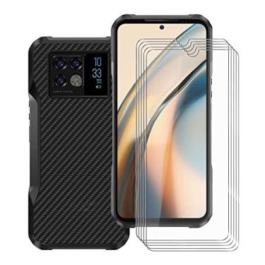 Imagem de [Pacote com 5] para Doogee V20, película de tela de vidro temperado de dureza 9H HHUAN, antiarranhões, sem bolhas, anti-impressões digitais, película protetora para Doogee V20 (6,43 polegadas)