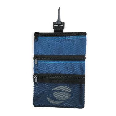 Imagem de Orlimar Bolsa de acessórios destacáveis de golfe e objetos de valor, azul jeans, acessórios de golfe para homens e mulheres, suporte essencial para celular, organizador de bolsa de golfe com clipe