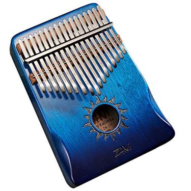 Imagem de Kalimba 17 teclas piano de polegar, instrumento xilofone de dedo amante de música (mogno) 18 cm x 13 cm gradiente C