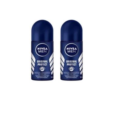 Imagem de Desodorante Roll-On Nivea 50ml Masc Protect-Kit 2Un