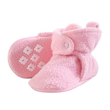 Imagem de Little Treasure Botas de lã unissex aconchegantes para bebês, Rosa claro, 18-24 meses
