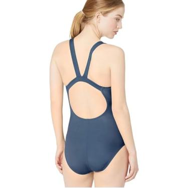 Imagem de Nike Maiô feminino de malha lisa com decote em V nas costas, Azul-marinho, M