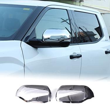 Imagem de Tampa do espelho retrovisor da porta do carro compatível com Toyota Tundra/Sequoia 2022-2025 protetor de espelho retrovisor lateral externo acessórios ABS, serve apenas com a versão de luzes de seta