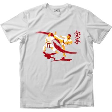 Imagem de Camiseta Algodão Masculina Kanji Tamanho:GG;Cor:Branco