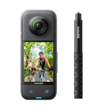 Imagem de Insta360 Kit de bastão de selfie X3 – Câmera de ação 360 com vídeo HDR ativo 5.7K 360, câmera de lente única 4K, impermeável, estabilização FlowState, tela sensível ao toque de 2,3 polegadas, edição