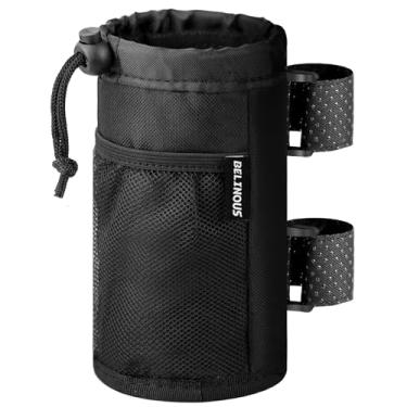 Imagem de Belinous 1 suporte de copo de scooter para garrafas de 227 a 680 g, suporte de garrafa de água para cadeira de rodas para carrinho de golfe e barco, suporte de bebida com bolsos de rede e estrelas de
