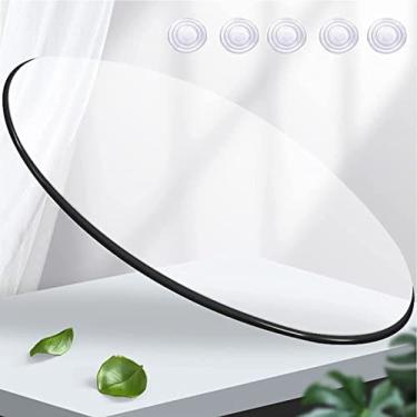 Imagem de Mesa redonda de vidro temperado, vidro temperado, placa transparente - borda polida espessa de 1/3", Ø 18 30 polegadas, alta dureza, boa estabilidade térmica, transparente, 80 cm (31,5 pol.)