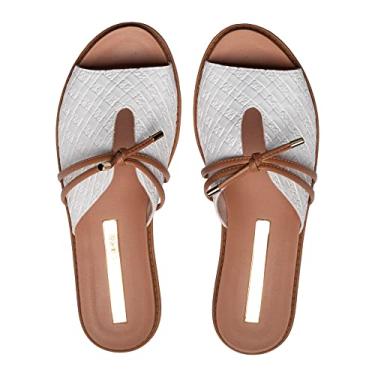 Imagem de Rasteira Feminina Moleca Trançada Branca - 34