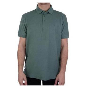 Imagem de Camisa Polo Masculina Dudalina MC Pima Verde Médio - 7743069-Masculino