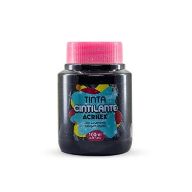 Imagem de Tinta PVA Cintilante Acrilex 100 ml – 03710 Preto - 520