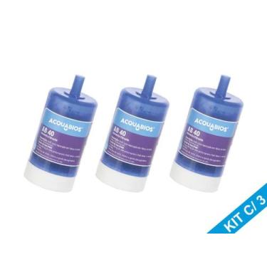 Imagem de Kit 3 Refil Vela Universal Torneiras C/ Filtro Rosca Curta - Acquabios