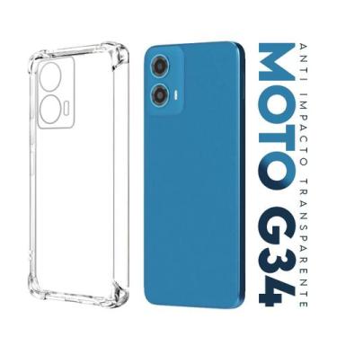 Imagem de Capa Capinha Anti Impacto Transparente Para Moto G34 Xt2363 6.5 - Luiz