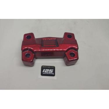 Imagem de Mesa Guidão Vermelha Cadeado Moto Cg Titan Fan 125 Até 2013 - MMB