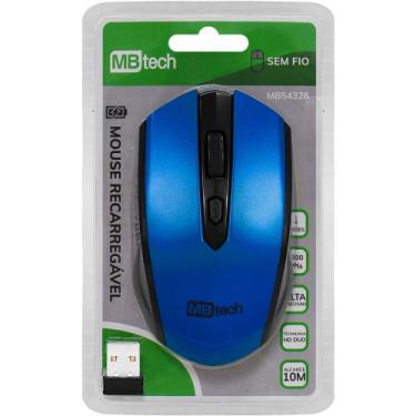 Imagem de Mouse Óptico Sem Fio Recarregável - Anatômico Alta Precisão - Azul - M