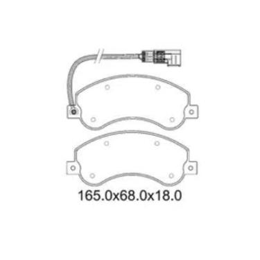 Imagem de Pastilha De Freio Transit 2.4 Dianteira Com Alarme Sistema Knorr Brems