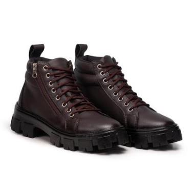 Imagem de Bota Feminina com Solado tratorado Plataforma Anti-Derrapante. Coturno Sola Alta.-Feminino