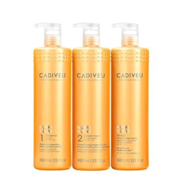 Imagem de Kit Cadiveu Professional Nutri Glow Shampoo Condicionador Máscara Litro (3 produtos)