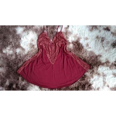 Imagem de Camisola Sara Plus Size do 48 ao 58 - Orquídea Lingerie, Rubro, 48 ao 