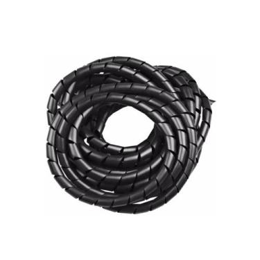 Imagem de Organizador De Fios Cabos Espiral 1 Polegada Preto 1 Metro - MZ PLASTI