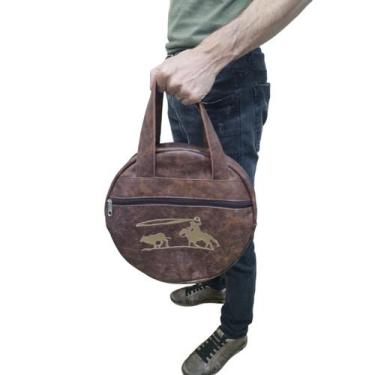 Imagem de Bolsa Porta Laço Marrom Couro Legítimo Laço Comprido - Coutre Bolsas