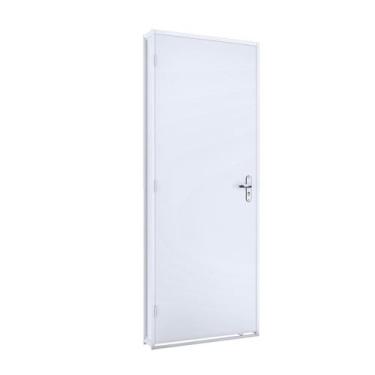 Imagem de Porta de Giro Madeira Duraplac 215x75cm Batente de Aço 12cm Riobras