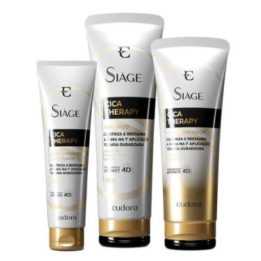 Imagem de Eudora Kit Siàge Cica-Therapy: Shampoo 250ml + Condicionador 200ml + L